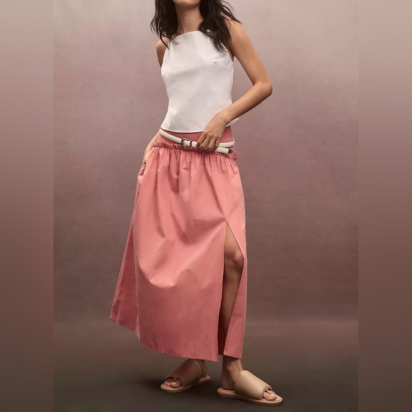 NWT Size XS - By Anthropologie Smocked Yoke Maxi Skirt - Picture 2 of 15